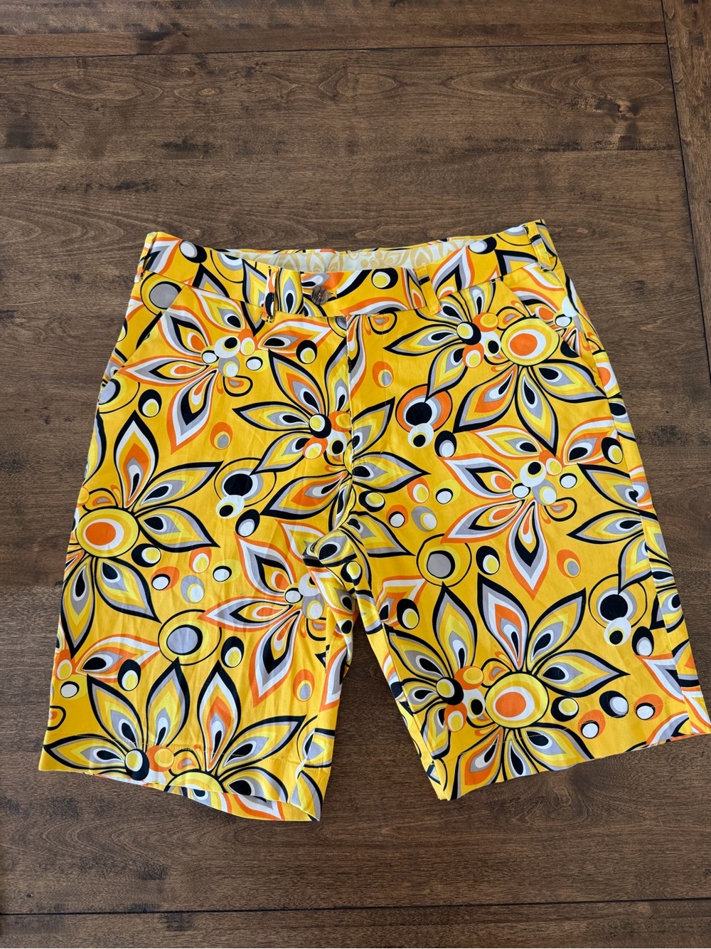 Loudmouth - Men’s Yellow Floral Psychedelic Print Shorts